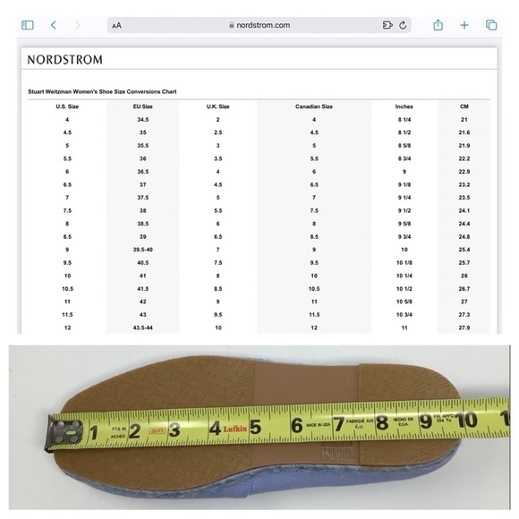 Stuart Weitzman Dree Espadrille Flats 8C Periwinkle - Picture 12 of 12